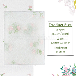 Tissu en maille à motif de fleurs en polyester&nbsp;SENE-WH0003-45A