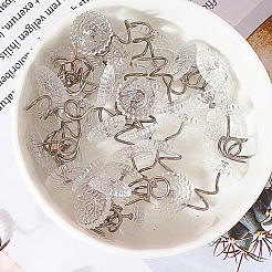60 Stück klare Acryl-Drehstifte aus Eisen mit flachem Rundkopf&nbsp;FIND-SP0004-66