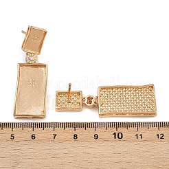 Boucles d'oreilles en laiton micro pave clair zircone cubique accessoires&nbsp;KK-Z122-17KCG