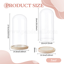 Couvercle de dôme en verre transparent&nbsp;ODIS-WH0177-017A-01