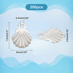 200 Stück Charms aus chirurgischem Edelstahl 316&nbsp;STAS-DC0006-52
