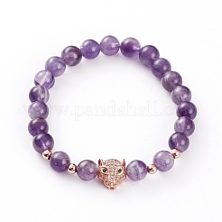 Braccialetti di perline elasticizzati con pietre preziose naturali e sintetiche&nbsp;BJEW-JB05826