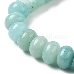 Braccialetti di perline intrecciate di amazzonite di fiori naturali regolabili&nbsp;BJEW-F369-A12