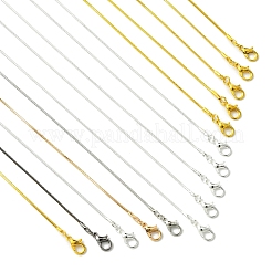 5 pieza de fabricación de collar con cadena de serpiente cuadrada de latón de 5 colores&nbsp;MAK-YW0001-24