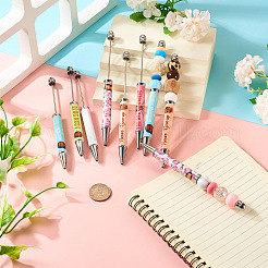 6 stylo à bille en plastique imprimé 6 styles&nbsp;AJEW-TA0001-82
