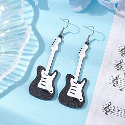 Orecchini pendenti in acrilico per chitarra&nbsp;EJEW-JE05879-02