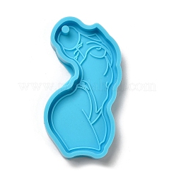 Muttertagsmädchen-Silikonform für Anhänger&nbsp;LS-AJEW-M221-02B