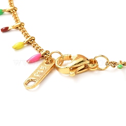 Conjunto de collar y pulsera de cadena esmaltada de acero inoxidable 304&nbsp;SJEW-JS01217