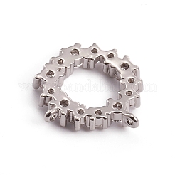 Pendentifs en laiton zircon cubique transparent&nbsp;ZIRC-L091-032P