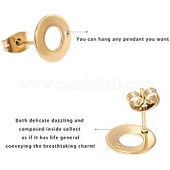 Boucles d'oreilles à tige en acier inoxydable 304&nbsp;STAS-PH0019-09