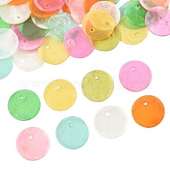 56 Stück 8 Farben besprüht natürliche Capiz Muschel Scheiben Charms&nbsp;BSHE-FS0001-10