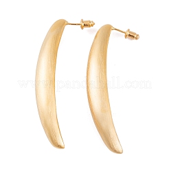 Bananenohrstecker aus Messing für Damen&nbsp;LS-EJEW-G391-06G