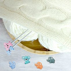 12 Stück Backfarben-Zinklegierung Strickmaschenmarkiererringe&nbsp;DIY-DC0002-32
