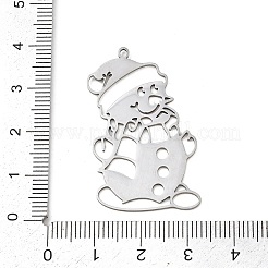 Pendentifs de Noël en acier inoxydable 201&nbsp;STAS-C156-01V-P