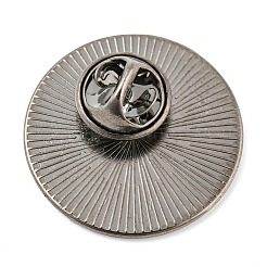 Spille con spilla smaltata in lega di sole sorriso&nbsp;AJEW-Z023-07B