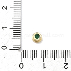 Cabujones de circonita cúbica micropavé de latón redondos y planos&nbsp;KK-P345-13G-A07