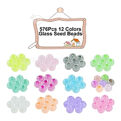 576pcs 12 fäbige Glas Saatperlen&nbsp;SEED-FS0001-25