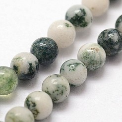 Chapelets de perles en agate d'arbre naturelle&nbsp;X-G-N0192-01-3mm
