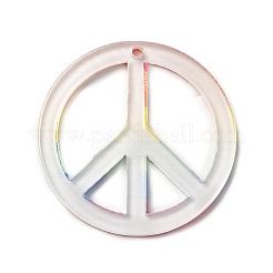Pendenti acrilici stampati color arcobaleno&nbsp;OACR-B006-01B