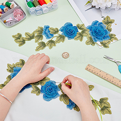 Blumenstickerei Nähfaser&nbsp;DIY-WH0888-894