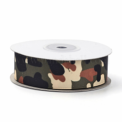 Rubans en gros-grain de polyester imprimés à face unique&nbsp;SRIB-Q019-R002