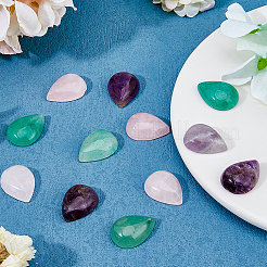 12 pièces 3 styles de cabochons en pierre mélangée naturelle&nbsp;G-DC0001-15