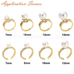 Supports de bague de cheville de coupelle de doigt en laiton réglables&nbsp;ZIRC-I049-03G