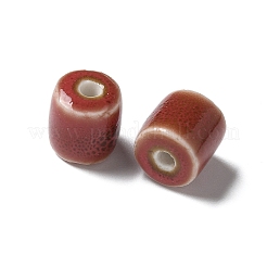 Perles en porcelaine manuelles&nbsp;X1-PORC-L080-I07