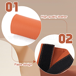 2 pezzo di copri maniglia per portiera in pelle PU&nbsp;AJEW-WH0004-01A