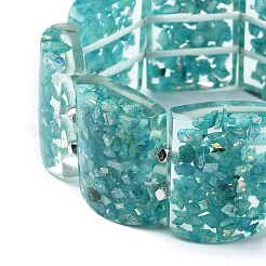 Bracciali elasticizzati in calcite naturale e opale sintetico&nbsp;BJEW-G702-02