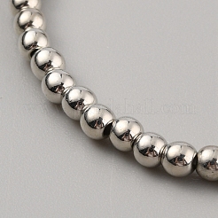 Bracelet extensible en perles rondes en plastique ccb&nbsp;BJEW-WH0023-03A-P