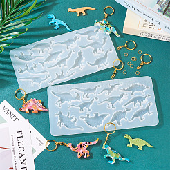 2 Stück 2 Stil Dinosaurier Anhänger DIY Silikonformen&nbsp;DIY-TA0009-03