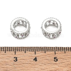 Perles de zircone cubique en laiton micro-pavé de taille moyenne&nbsp;CU-CBA42CA-08P