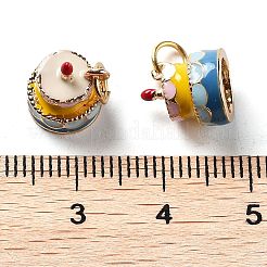 Ciondoli in vero ottone placcato oro 18k smaltati&nbsp;KK-M280-02A-G
