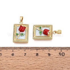 Colgantes de esmalte de latón&nbsp;KK-SZC0009-05G-01