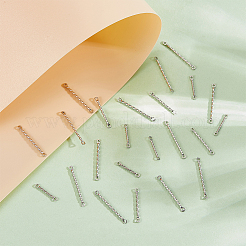 120 pièce 3 styles de breloques de connecteur de barre en acier inoxydable 304&nbsp;STAS-UN0056-26