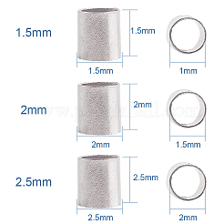 Set di 1 perline in ottone crimpato per tubo in ottone per confezione&nbsp;KK-PH0019-01S