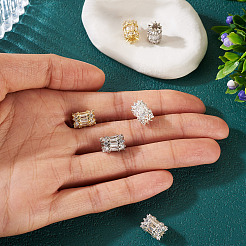 6 Stück 3 Farben Messing Micro Pave klare Zirkonia Perlen&nbsp;KK-TA0002-94