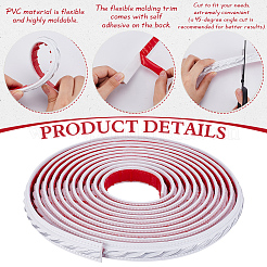 PVC selbstklebende flexible Formleiste&nbsp;FIND-WH0148-465