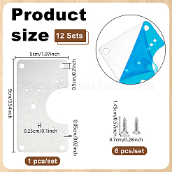 Montageplatte aus 430er Edelstahl&nbsp;FIND-WH0149-90