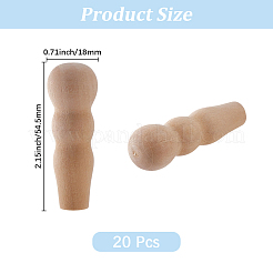 10 marioneta de madera sin terminar&nbsp;WOOD-GF0002-42B