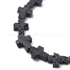 Fili di perle di roccia lavica sintetica&nbsp;G-B087-01A-03