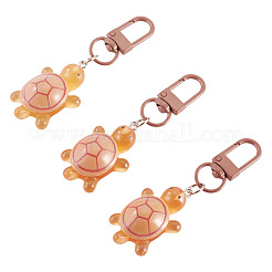 3 pendentif décoratif en résine en forme de tortue&nbsp;HJEW-TA0001-39F