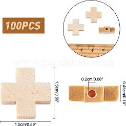 2 sacchetto di perline di legno&nbsp;WOOD-NB0001-80