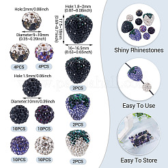 9 Stil handgefertigtes Polymer mit Strass-Tonperlen&nbsp;CLAY-BT0001-07