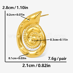 Elegantes pendientes de caracola de acero inoxidable 304&nbsp;RY3082-2