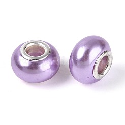 Cuentas europeas de resina estilo perla de imitación&nbsp;RPDL-T003-001D