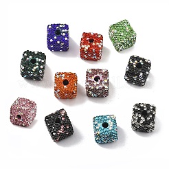 Perles de strass en argile polymère en forme de cube&nbsp;CLAY-NH0001-08