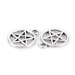Tibetischer stil Aluminium Anhänger & Charms&nbsp;TIBE-S323-103AS-RS