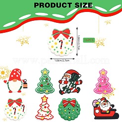 16pcs 8 perles de silicone de style noël&nbsp;SIL-SZ0001-08